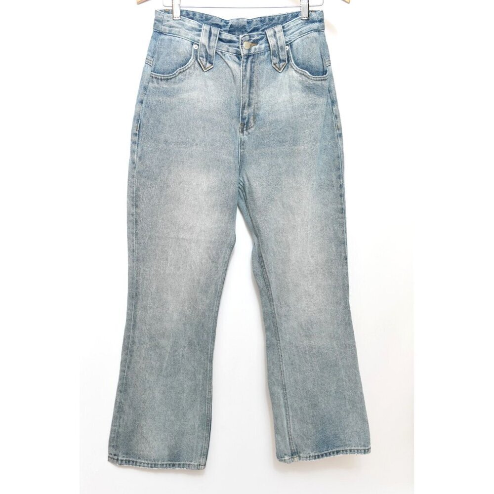 SIMPLE PROJECT Women's Large Size 28 Denim Jeans Japan Selvedge Straight Leg